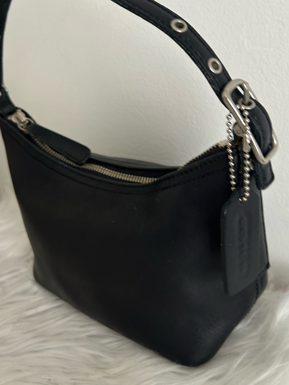 Vintage Coach black Legacy West Demi 9844 Glove Leather Y2K Mini Shoulder Bag - Picture 14 of 15